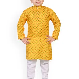Arshia Fashions Boys Ethnic Motifs Printed Regular Kurta with Pyjamas image 1