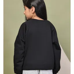 BaawRi Fleece Knit Full Sleeves Chilli Pepper Printed Winter Sweatshirt - Black image 3