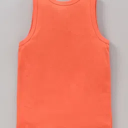 Babyhug Cotton Sleeveless Vests Striped And Tiger Printed Pack of 3 - Red Blue Orange image 3