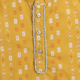 The Magic Wand Boys Bandhani Printed Regular Pure Cotton Kurta with Pyjamas image 3