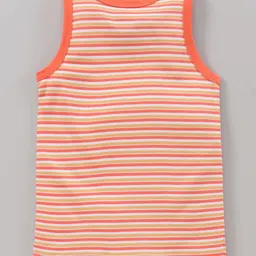 Babyhug Cotton Sleeveless Vests Striped And Tiger Printed Pack of 3 - Red Blue Orange image 5