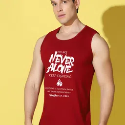 WOOSTRO Pack of 2 Printed Combed Cotton Innerwear Vests with Intelliease Technology image 2