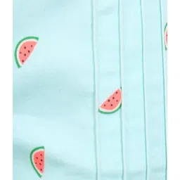 Cutecumber Kids Aqua Blue Printed Shorts image 4