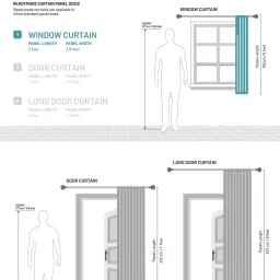 DDECOR Live Beautiful Grey Polyester 5 ft Window Curtain image 4