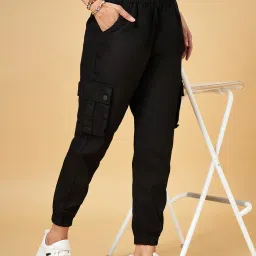 People by Pantaloons Black Cotton Mid Rise Jeans image 4