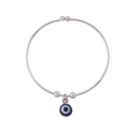 NVR Silver Plated Evil Eye Adjustable Bracelet for Women image 3