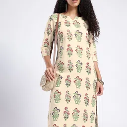 fusion by glitchez Floral Printed Straight Kurta-picture-19