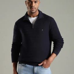 Tommy Hilfiger Navy Cotton Regular Fit Sweatshirt-picture-14