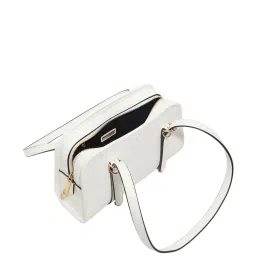 ALDO White Solid Medium Shoulder Handbag image 3
