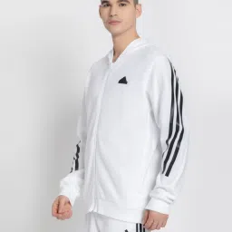 Adidas White M FI 3S FZ Hooded Jacket image 3