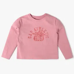 GAP Girls Pink Cotton Printed T-Shirt-image-33