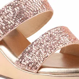 Inc.5 Women's Rose Gold Ethnic Wedges image 4