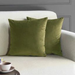 GM Olive Green Cotton Cushion Cover - Set of 2-picture-46