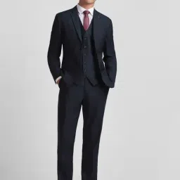 Allen Solly Navy Slim Fit Three Piece Suit-picture-16