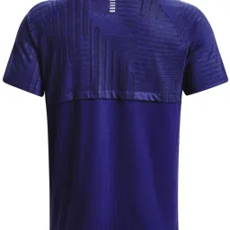 Under Armour Blue Regular Fit Self Pattern Sports T-Shirt image 4