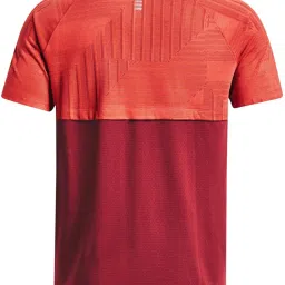 Under Armour Red Regular Fit Self Pattern Sports T-Shirt image 4
