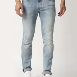 Pepe Jeans Light Blue Regular Fit Distressed Jeans-picture-23