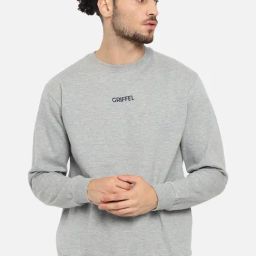 GRIFFEL Grey Round Neck Sweatshirt-picture-13