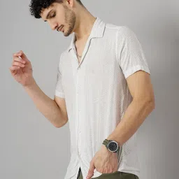 celio celio* Light Grey Regular Fit Printed Shirt image 3
