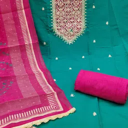 Maroosh Floral Embroidered Sequinned Unstitched Dress Material image 4