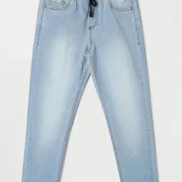 Fame Forever by Lifestyle Kids Blue Cotton Slim Fit Jeans-picture-33