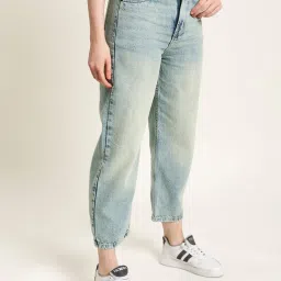 Bene Kleed Light Blue Cotton Regular Fit High Rise Jeans image 3