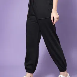 KASSUALLY Black Regular Fit Mid Rise Joggers image 3