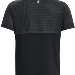 Under Armour Black Regular Fit Self Pattern Sports T-Shirt image 4