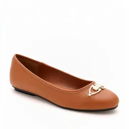 U.S. Polo Assn. Women's Brown Flat Ballets image 3
