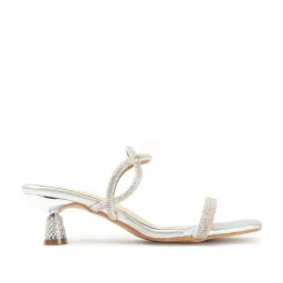 Carlton London Women's Silver Casual Sandals image 3