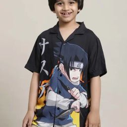 Kidsville Black Printed Naruto Shirt-picture-31
