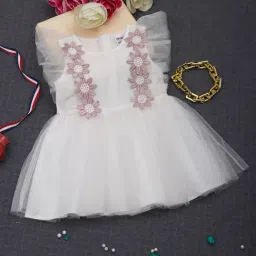 Creative Kid's Girls White Floral Dress-image-1