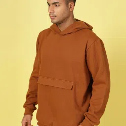 Rigo Brown Cotton Loose Fit Printed Hooded Sweatshirt image 3