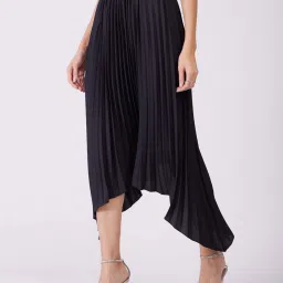 FableStreet Black Polyester Plain Skirt image 3