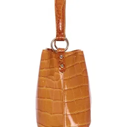 Lino Perros Tan Textured Medium Satchel Handbag image 4