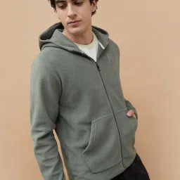 Kappa Grey Regular Fit Printed Sports Hoodie image 3