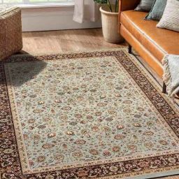 Obsessions Pista Green Polypropylene Heat Set Traditional Carpet - Large-picture-35