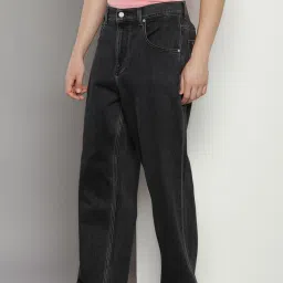 Tommy Hilfiger Black Cotton Loose Fit Jeans image 3