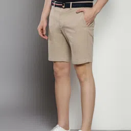 Tommy Hilfiger Beige Cotton Regular Fit Shorts image 3