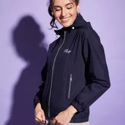 BUYNEWTREND Navy Regular Fit Windcheater image 3