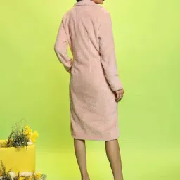 Campus Sutra Pink Regular Fit Coat image 2