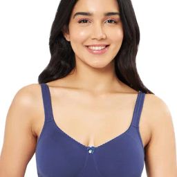 Amante Blue Cotton Full Coverage Bra-picture-41