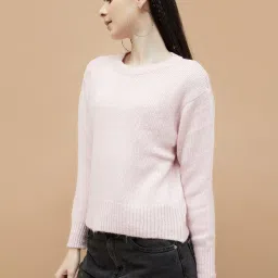 Ginger by Lifestyle Pink Solid Pullover image 3