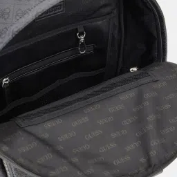 Guess Men Grey Printed PU Backpack image 3