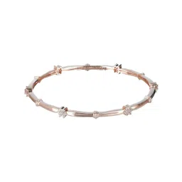 Aatmana Rose Gold-Plated & White Floral Bangles - Set of 2 image 4