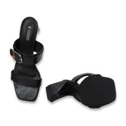 Code by Lifestyle Women's Black Casual Sandals image 3