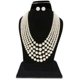 Sri Jagdamba Pearls Saanvi 5 Lines Pearl Set for Womens-picture-31