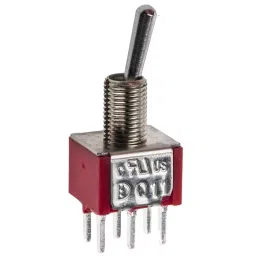 RS PRO Toggle Switch PCB Mount On-(On) DPDT Through Hole Terminal, 7347025P image 3
