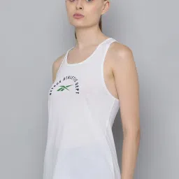 Reebok White Printed Tank Top image 3