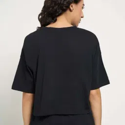 Ajile by Pantaloons Jet Black Printed Top image 2